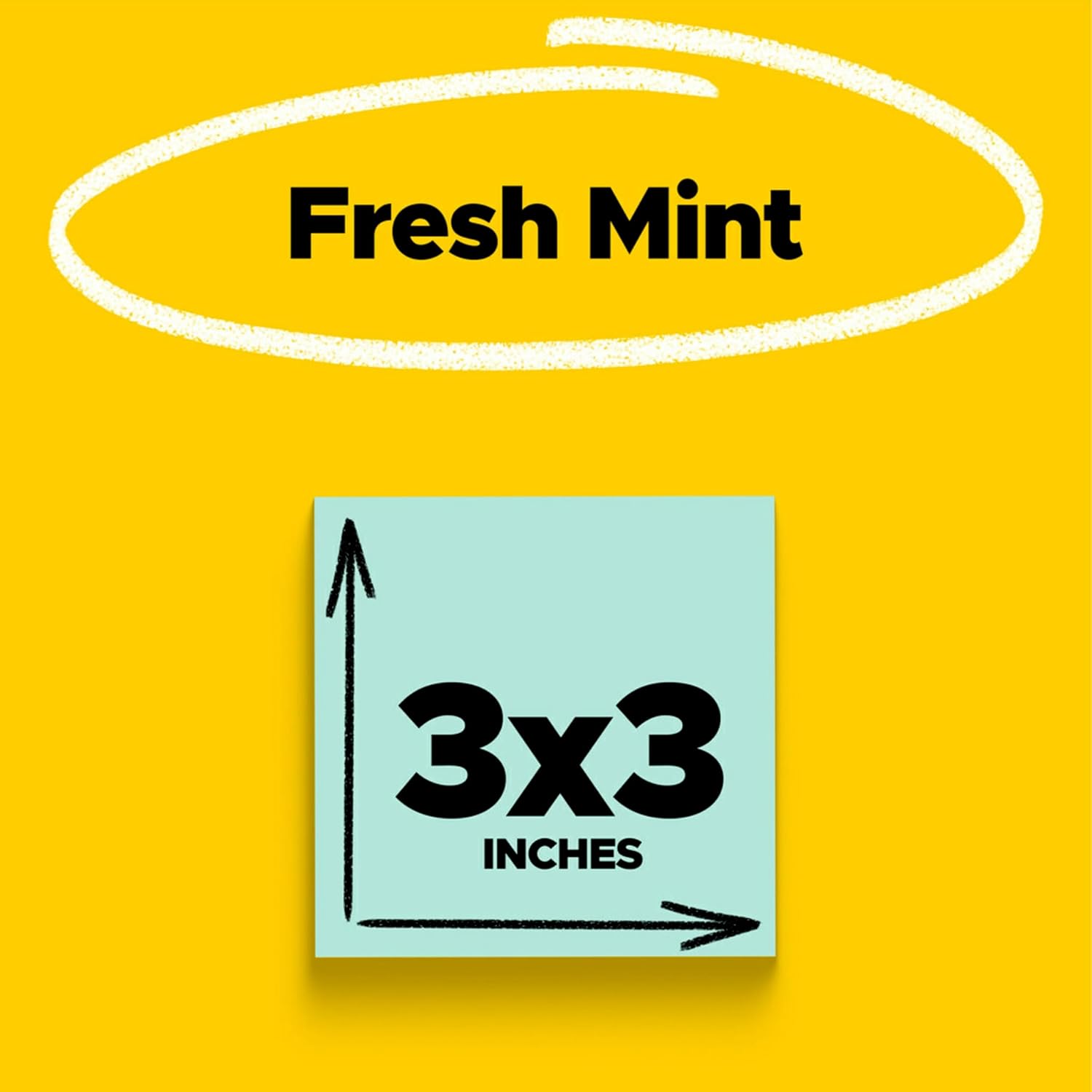Post-it Super Sticky Notes, 5 Sticky Note Pads, 3 x 3 in., School Supplies, Office Products, Sticky Notes for Vertical Surfaces, Monitors, Walls and Windows, Fresh Mint - Image 3