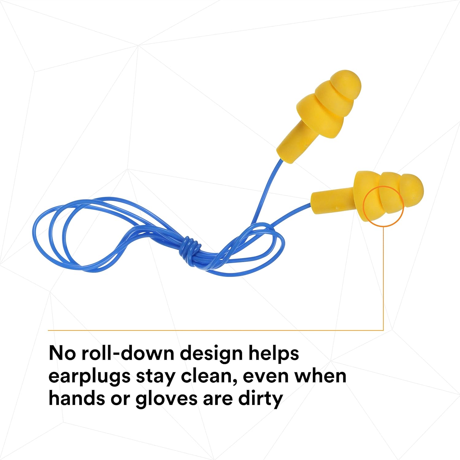 3M E-A-R UltraFit Corded Ear Plugs 340-4004, 100-Pair, Yellow, Poly Bag 3404004 - Image 6