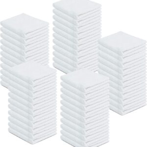 100% Cotton Terry Towels Cleaning Cloths Pack of 50 (12×12 Inches) White Cotton Terry Cloth Bar Rags White Bar Towels, Multipurpose High Absorbent Terry Towels for Cleaning Auto Detailing or Painters