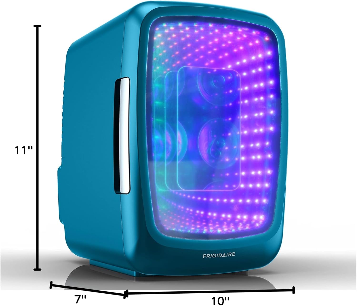 Frigidaire Gaming Light Up Mini Beverage Refrigerator, 6 can, 4 liters, Cooler with large see through door and LED lights Perfect for Gaming Experience, Home, Office, or Cars.12V Charger (Blue) - Image 12