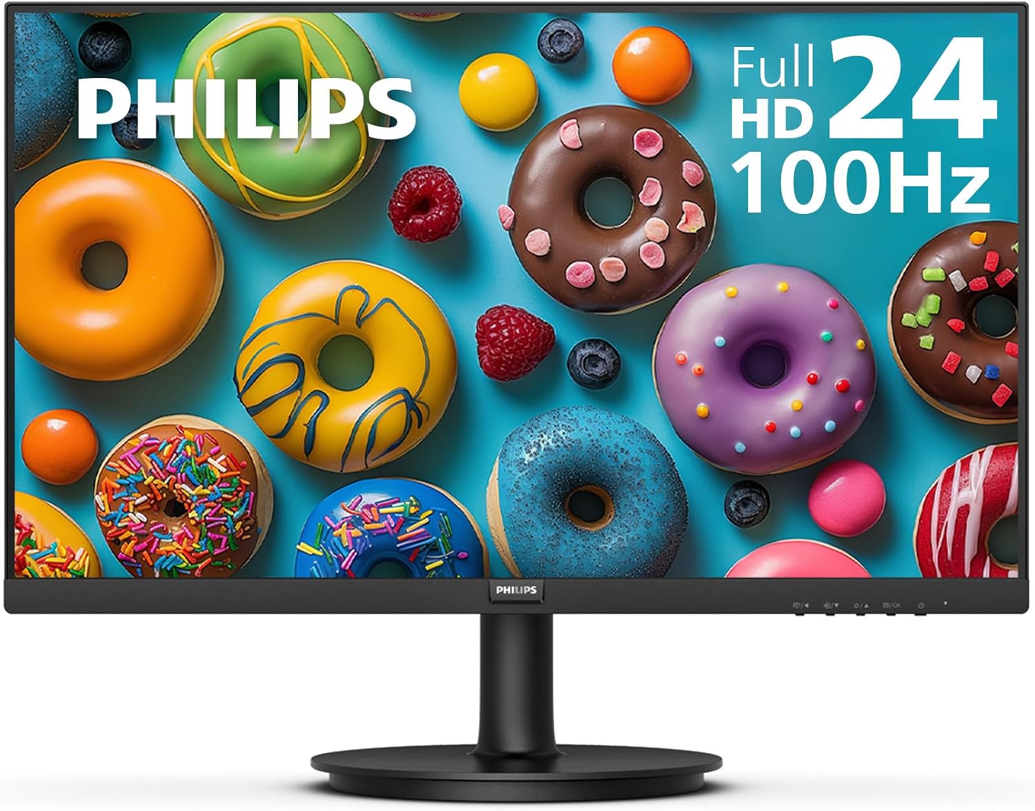 Philips 24 inch 100Hz Computer Monitor, Frameless Full HD (1920 x 1080), VESA, HDMI x1, VGA Port x1, Eye Care, 4 Year Advance Replacement Warranty, 241V8LB - Image 2