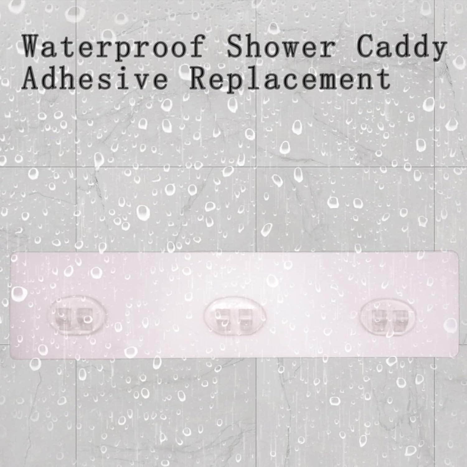 2 Pack Shower Caddy Adhesive for Replacement, Strong Transparent Adhesive for Shower Caddy Sticky Pads, No Drilling for Corner Shelf Basket, Bathroom Storage Shelves, Kitchen Racks and Soap Holder - Image 8