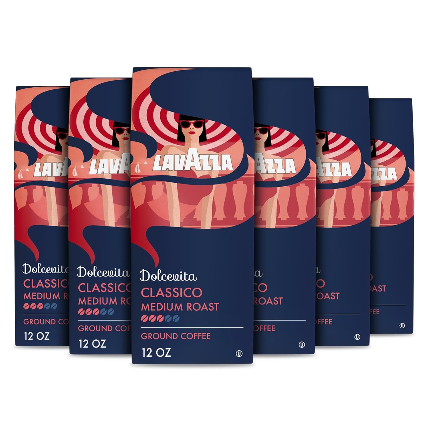 Lavazza Dolcevita Classico Ground Coffee 6 Bags of 12oz, Medium Roast, Rich and Full-bodied, Intensity 3/5, Arabica and Robusta, Ideal for Drip Brewers, (Pack of 6) - Package May Vary - Image 2