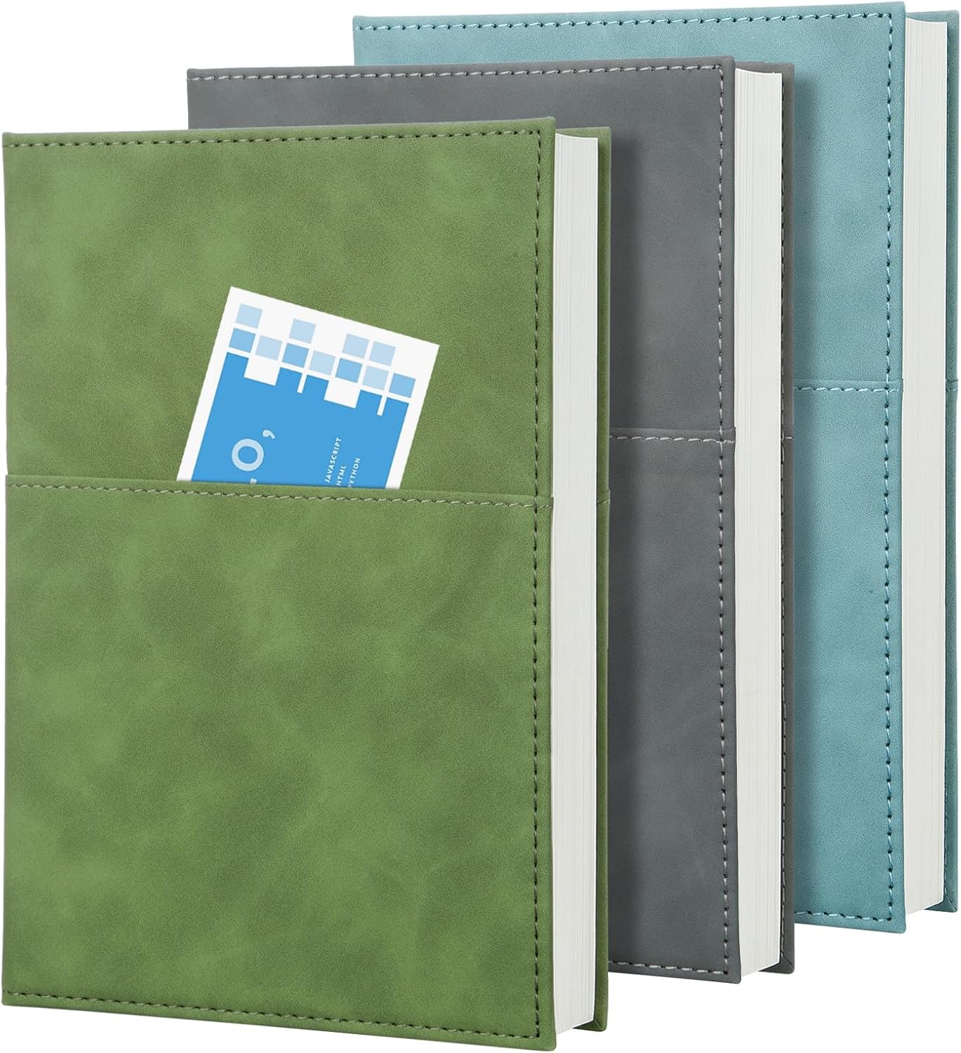 COMIX 3 Pack Lined Journals for Men Women, 240 Pages 5.6" x 8.3" Journaling Notebooks for Work & Note Taking, A5, College Ruled, Hardcover, Fits for Office School Home