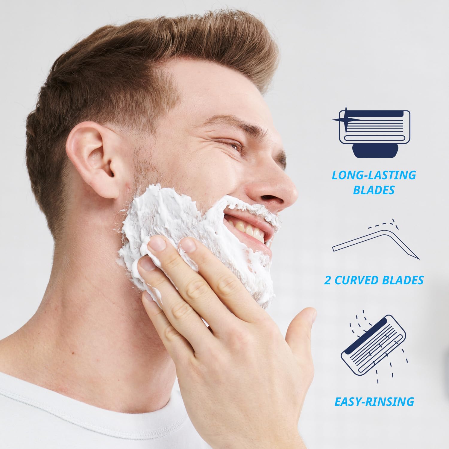 Dorco Pace 2 Disposable Razors for Men (30ct), 2 Blades Shaving Razor, Open-Flow for Easy Rinsing, Lubricating Strip for a Comfortable Shave, Ideal for Travel and Everyday Use - Image 7