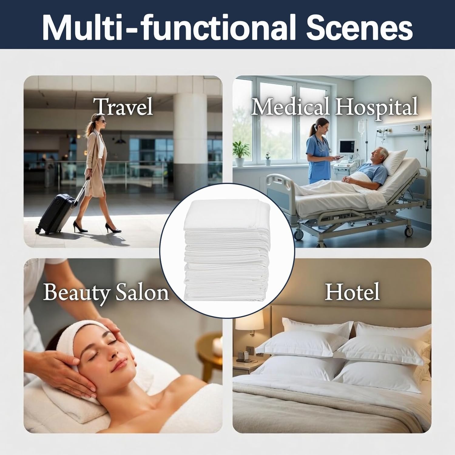 150 Pack Disposable Pillow Cases Covers White Disposable Pillow case Pillowcases Bulk 33.2 x 20.5 Inch for Travel, Medical Hospital, Hotel, Home - Image 7