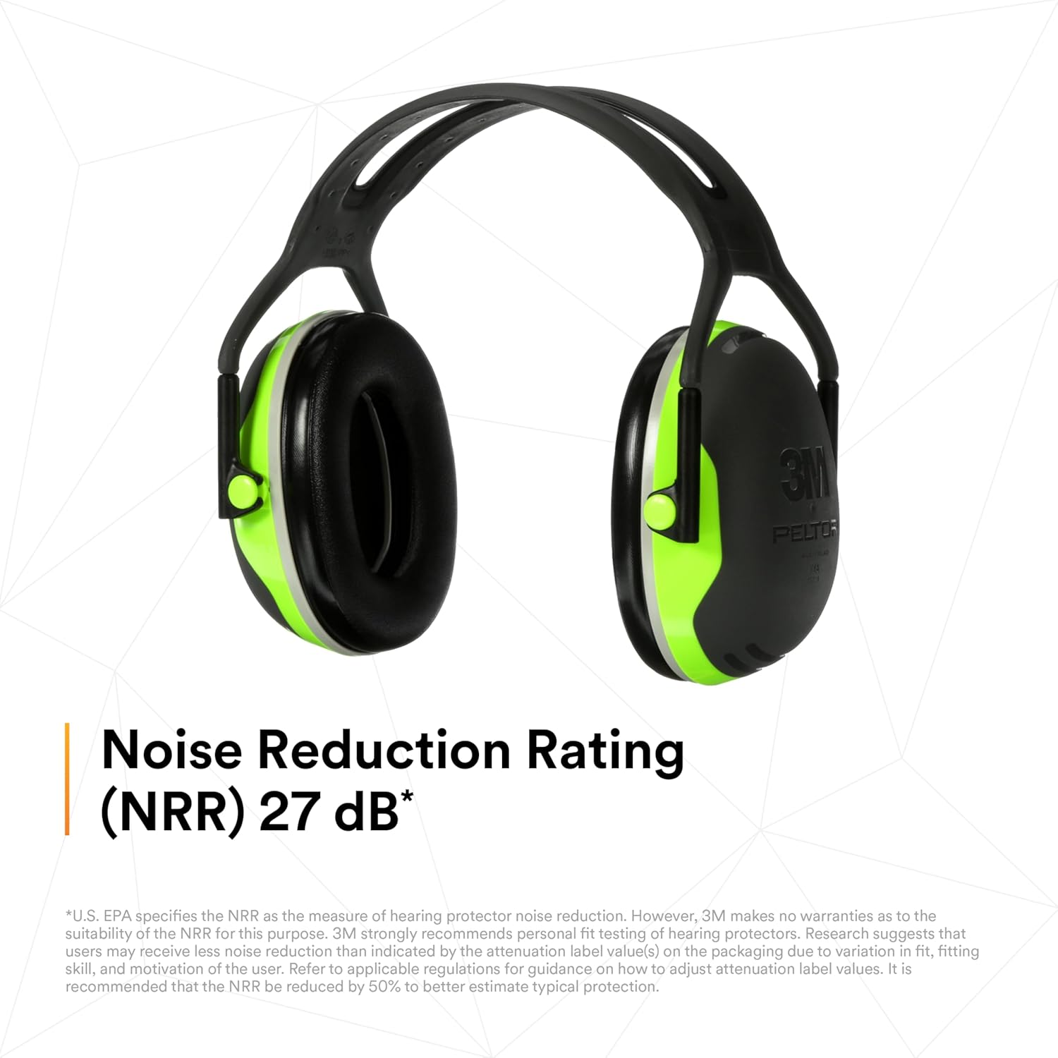 3M PELTOR Hearing Protection Earmuffs, X4 Series Noise Protection, Construction, Manufacturing, Assembly, Sanding - Image 4