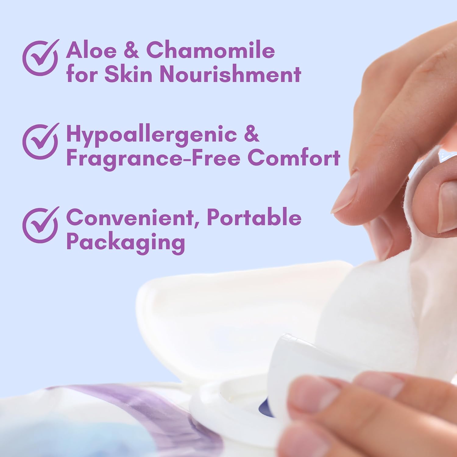 Nurture XL Antibacterial Body & Hand Sanitizing Wipes | Alcohol-Free Antiseptic Wet Towelettes for Germ Removal, Disinfecting Skin, Sanitizing Hands |Cleaning Cloths | Adults & Baby | Thick & Strong - Image 4