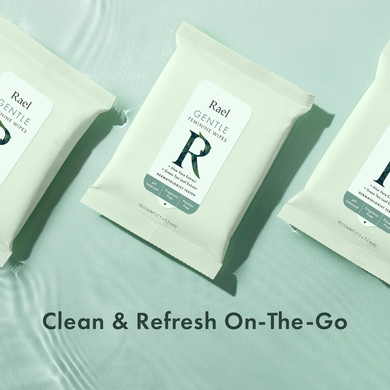 Rael Feminine Wipes, Flushable, Travel Size, All Skin Types, Daily Use (Gentle, 10 Count Pack of 3) - Image 4