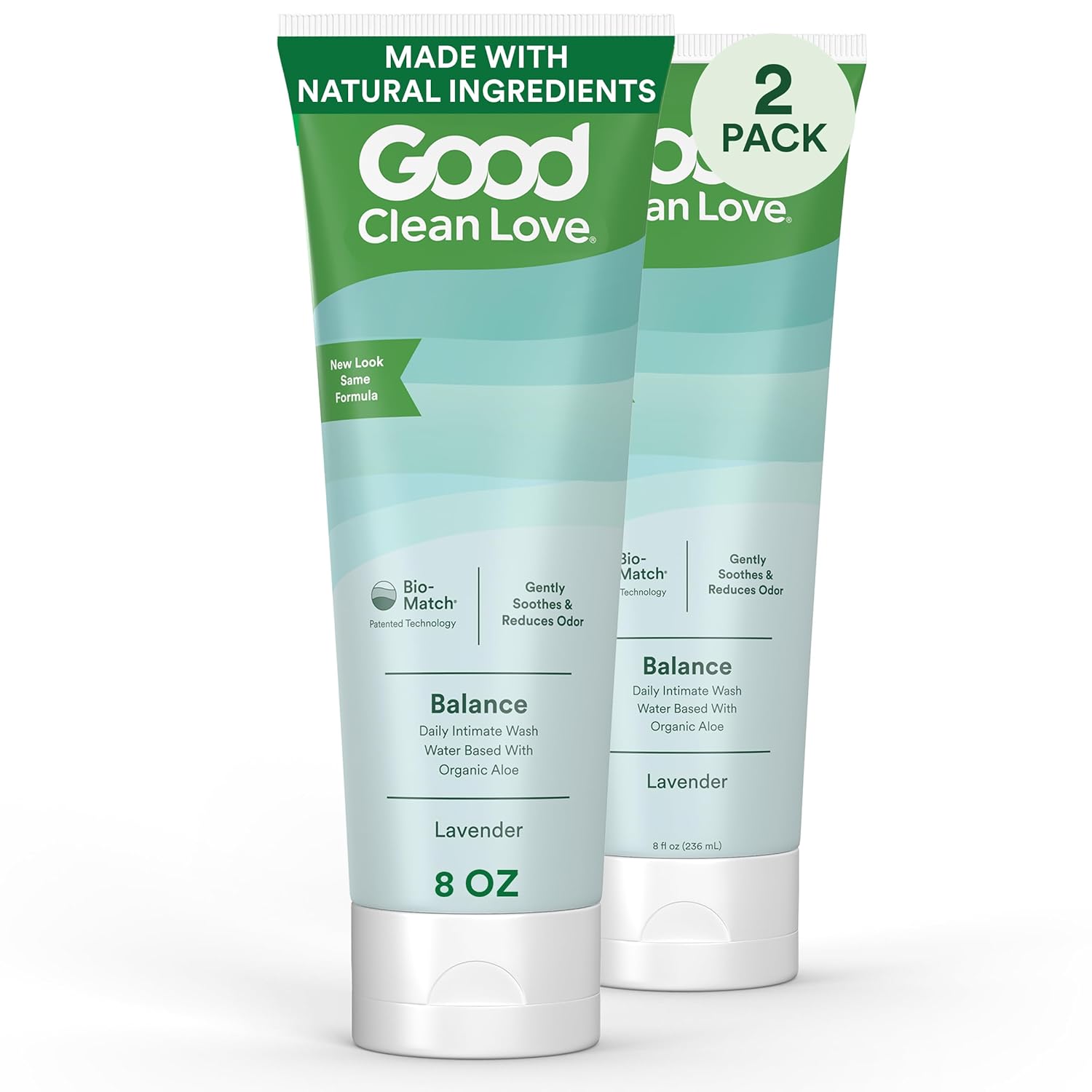 Good Clean Love Balance Feminine Wash, pH-Balanced Vaginal Moisturizer Cleanser for Women with Natural Ingredients, Gentle Cleansing Feminine Care Product, Reduces Vaginal Dryness & Odor, 8Oz (2-Pack) - Image 2