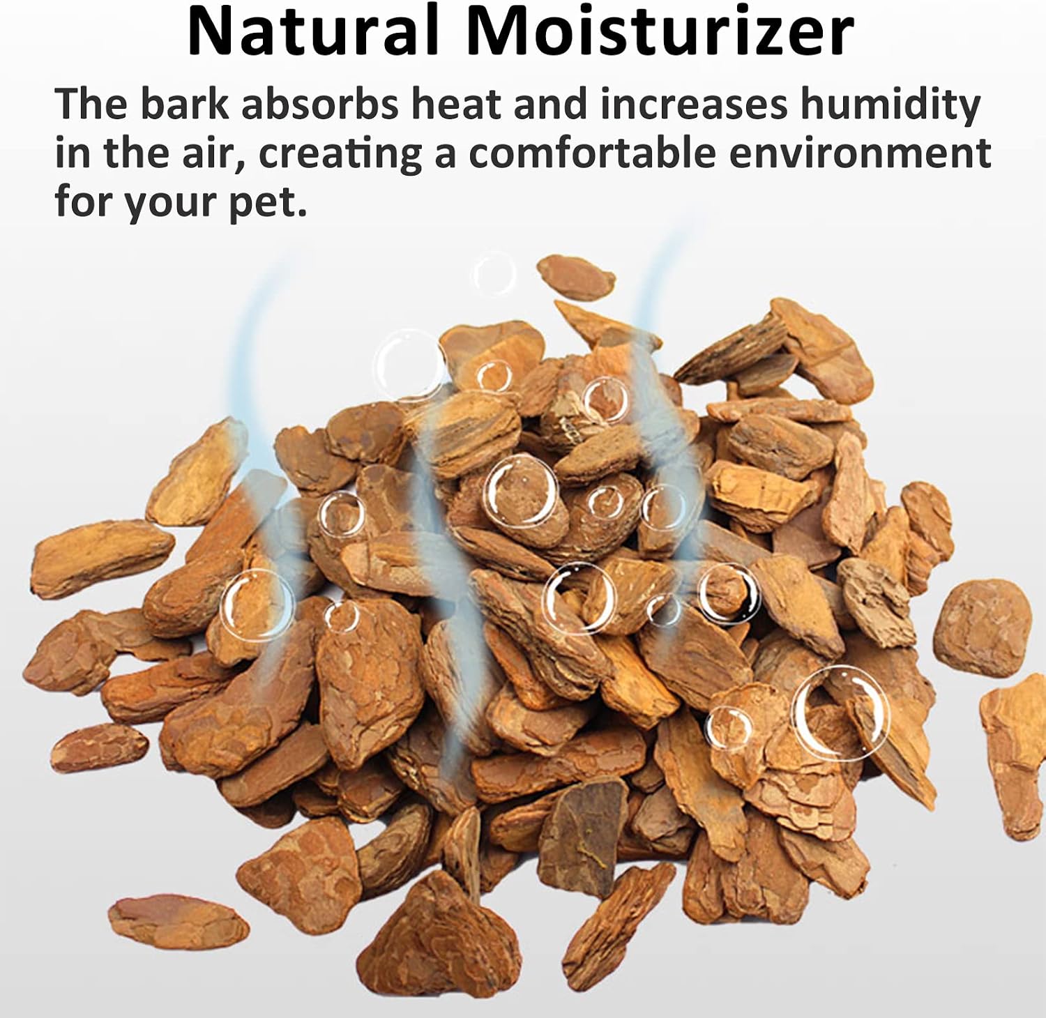 Hamiledyi Reptile Bark Bedding Tortoise Habitat Substrate Natural Terrarium Bark Wood Chips Tank Supplies for Snake Spiders Bearded Dragons Hermit Crabs Geckos - Image 3
