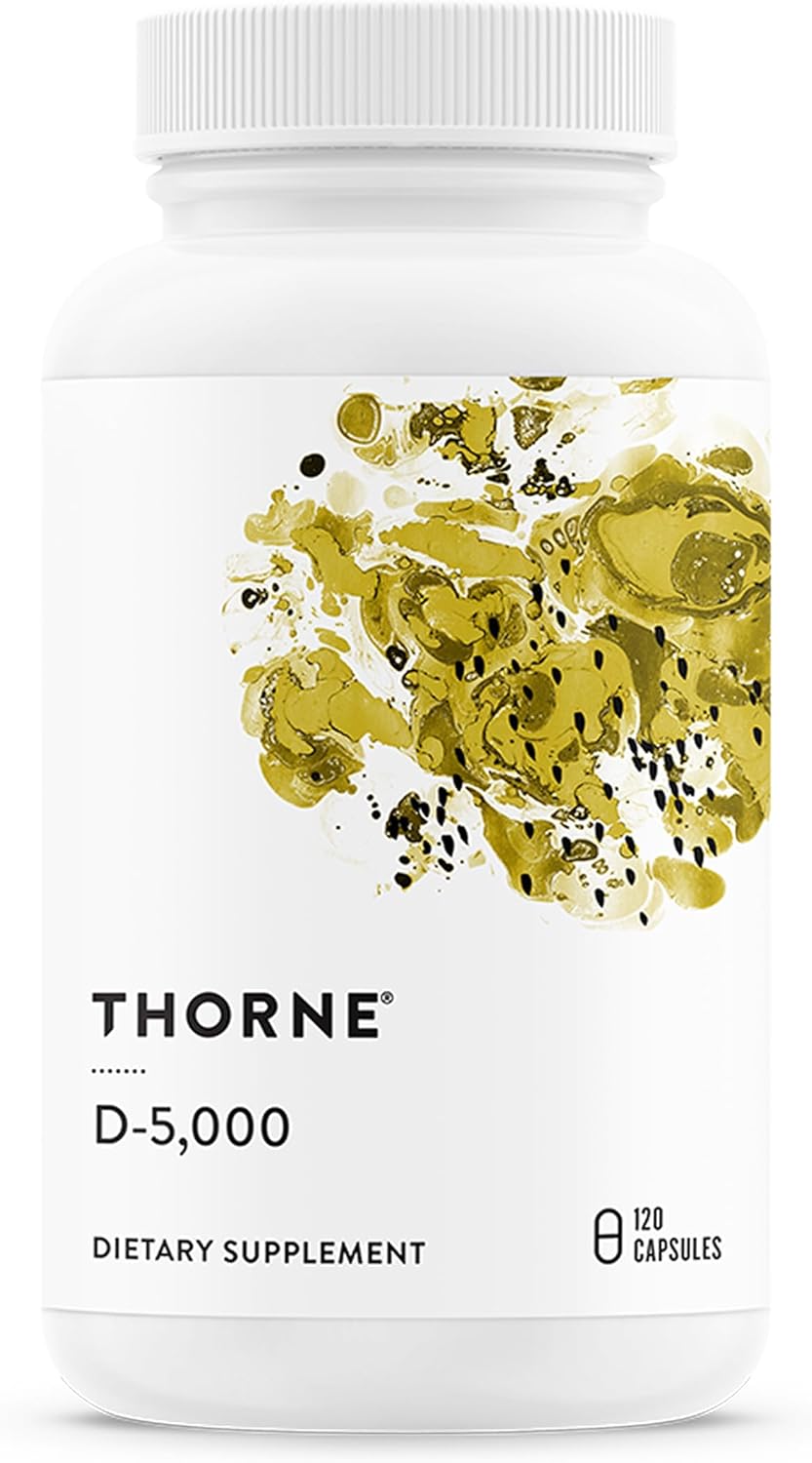 THORNE - Vitamin D-5,000 - Vitamin D3 Supplement - Supports Healthy Bones, Teeth & Muscles, Plus Cardiovascular & Immune Function* - NSF Certified for Sport - Gluten, Dairy & Soy-Free - 120 Capsules - Image 2