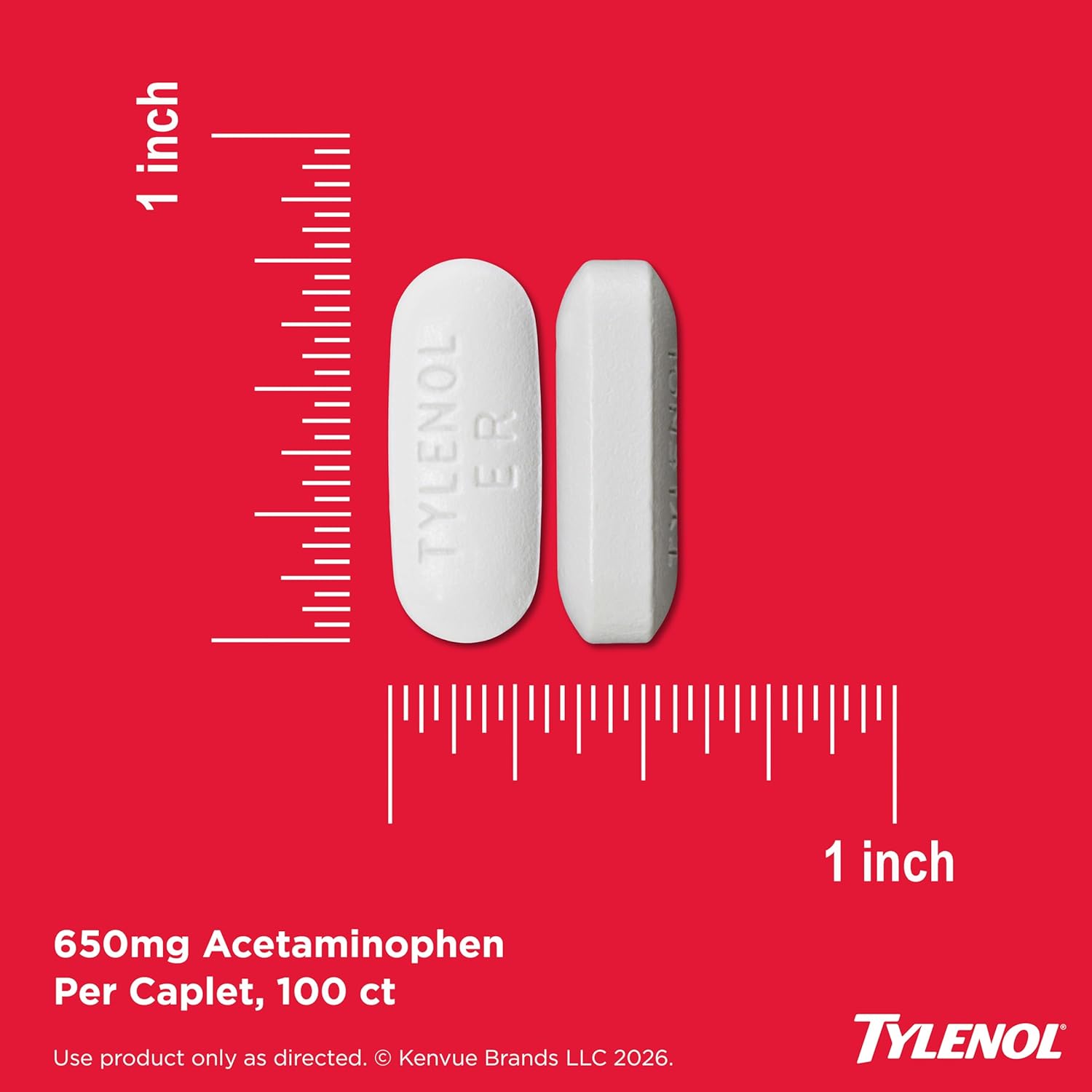 Tylenol 8 Hour Arthritis Pain Extended Fast, Strong Pain Relief Caplets, Acetaminophen 650 mg Each, Relieves Minor Arthritis and Joint Pain, Fever Reducer, Gentle on Stomach, 225 Count Value Size - Image 5
