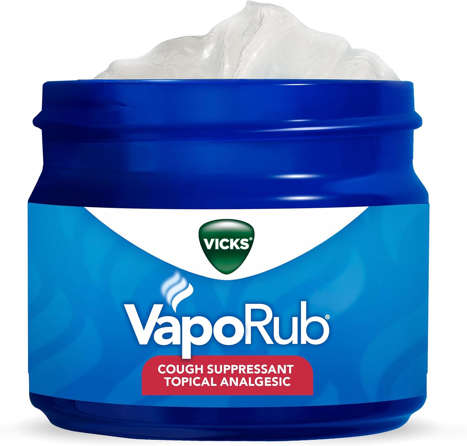 Vicks VapoRub, Original, Cough Suppressant, Topical Chest Rub & Analgesic Ointment, Medicated Vicks Vapors, Relief from Cough Due to Cold, Aches & Pains, 1.76oz - Image 2