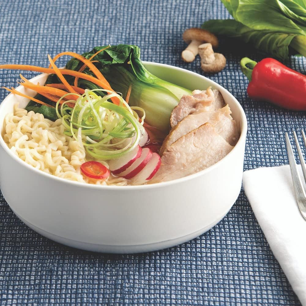 Nordic Ware Soup or Salad Bowl, Set of 2, White, Microwave Safe Polypropylene - Image 5