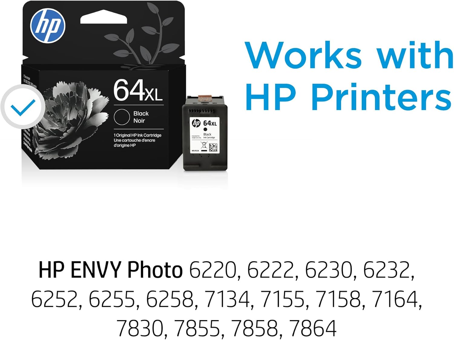 HP 64XL Black and 64XL Tri-Color Ink Cartridge 2 Pack for Printers | Works with Printer Series: Envy Inspire 7950e; Envy Photo 6200, 7100, 7800; Tango. Packaging May Vary. - Image 2