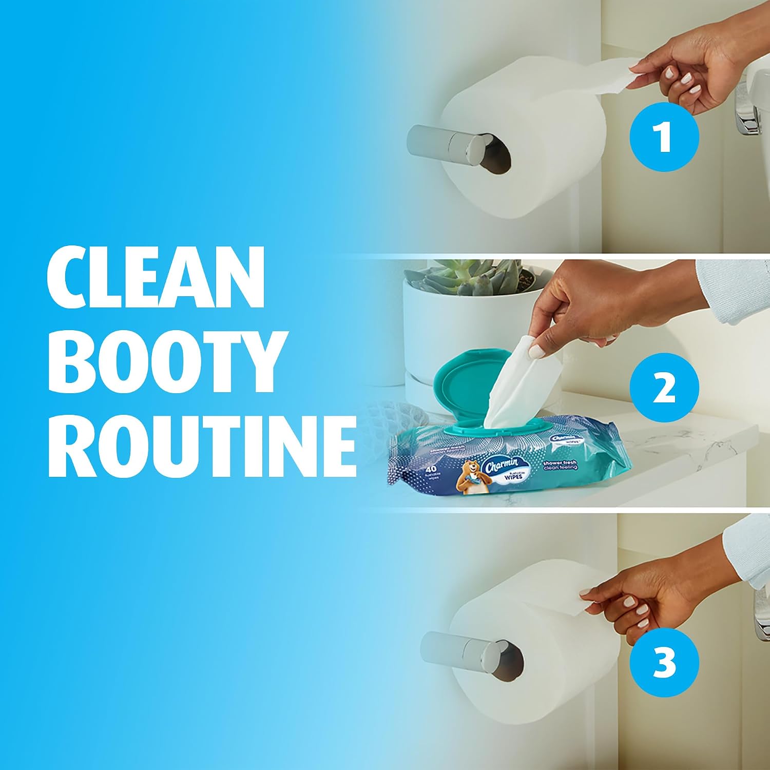 Charmin Flushable Wipes, 160 Total Wipes (4 Packs of 40) - Image 7