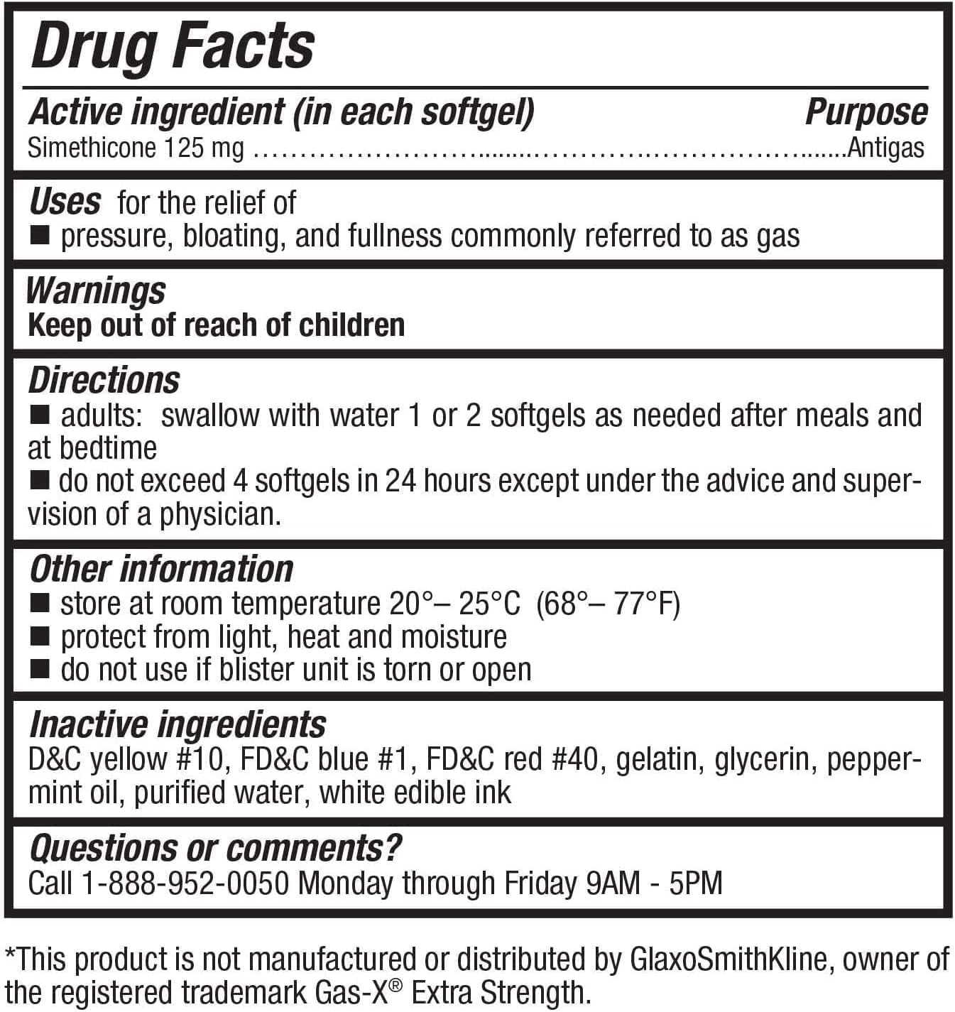 HealthA2Z® Gas Relief Simethicone 125mg, Relieves from Stomach Discomfort and Gas, Anti Flatulence, Relieves Gas Fast and Bloating, 150 Counts (Pack of 1) - Image 4