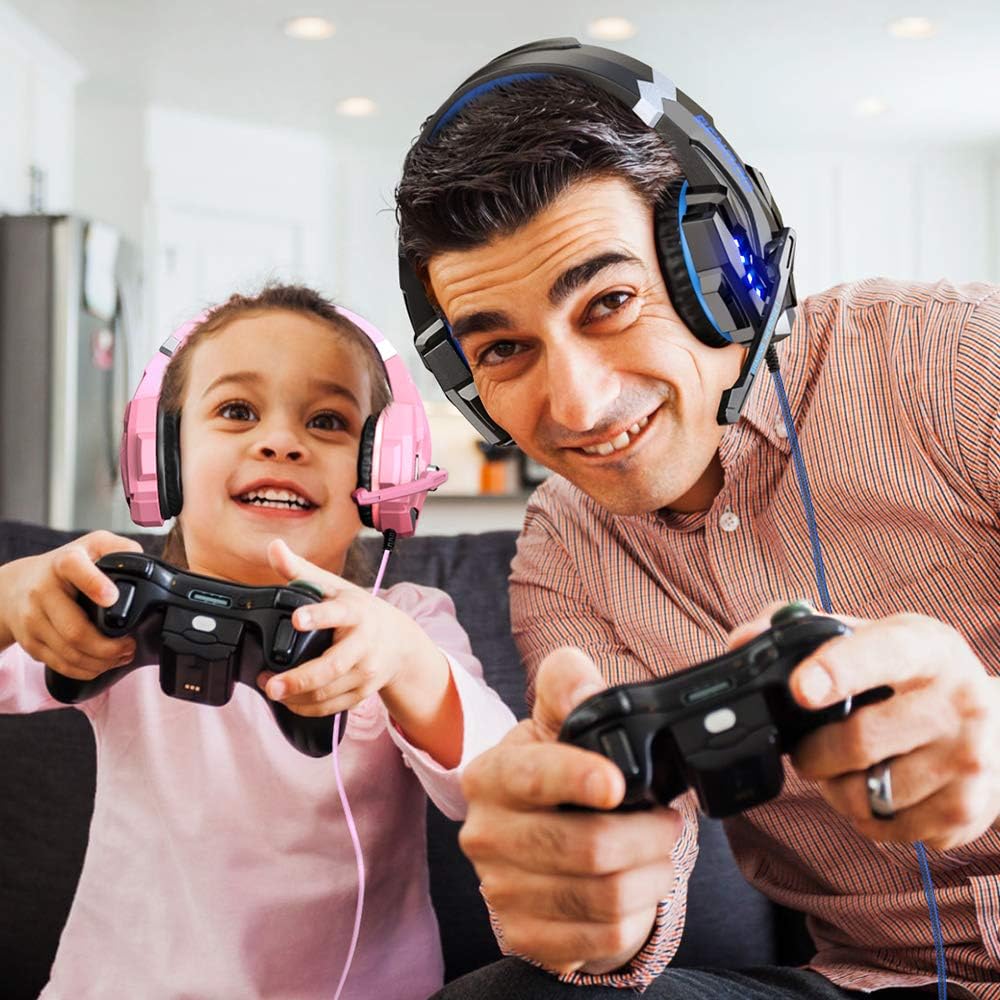 BENGOO G9000 Stereo Gaming Headset for PS4 PC Xbox One PS5 Controller, Noise Cancelling Over Ear Headphones with Mic, LED Light, 7.1 Surround Sound, Soft Memory Earmuffs for Nintendo Xbox Series X|S - Image 8
