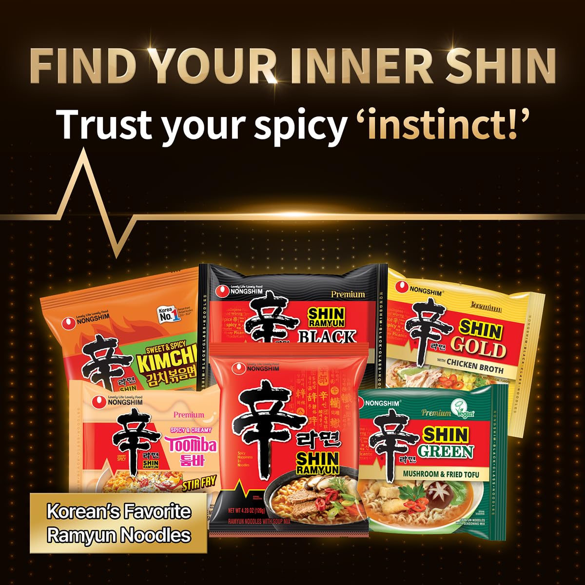 Nongshim Shin Ramyun Noodles, Spicy Korean Signature Instant Ramyun, Rich Beef Flavored Broth, Microwaveable, Korean Instant Noodles, 4.23 oz (Pack of 20), Packaging May Vary. - Image 9