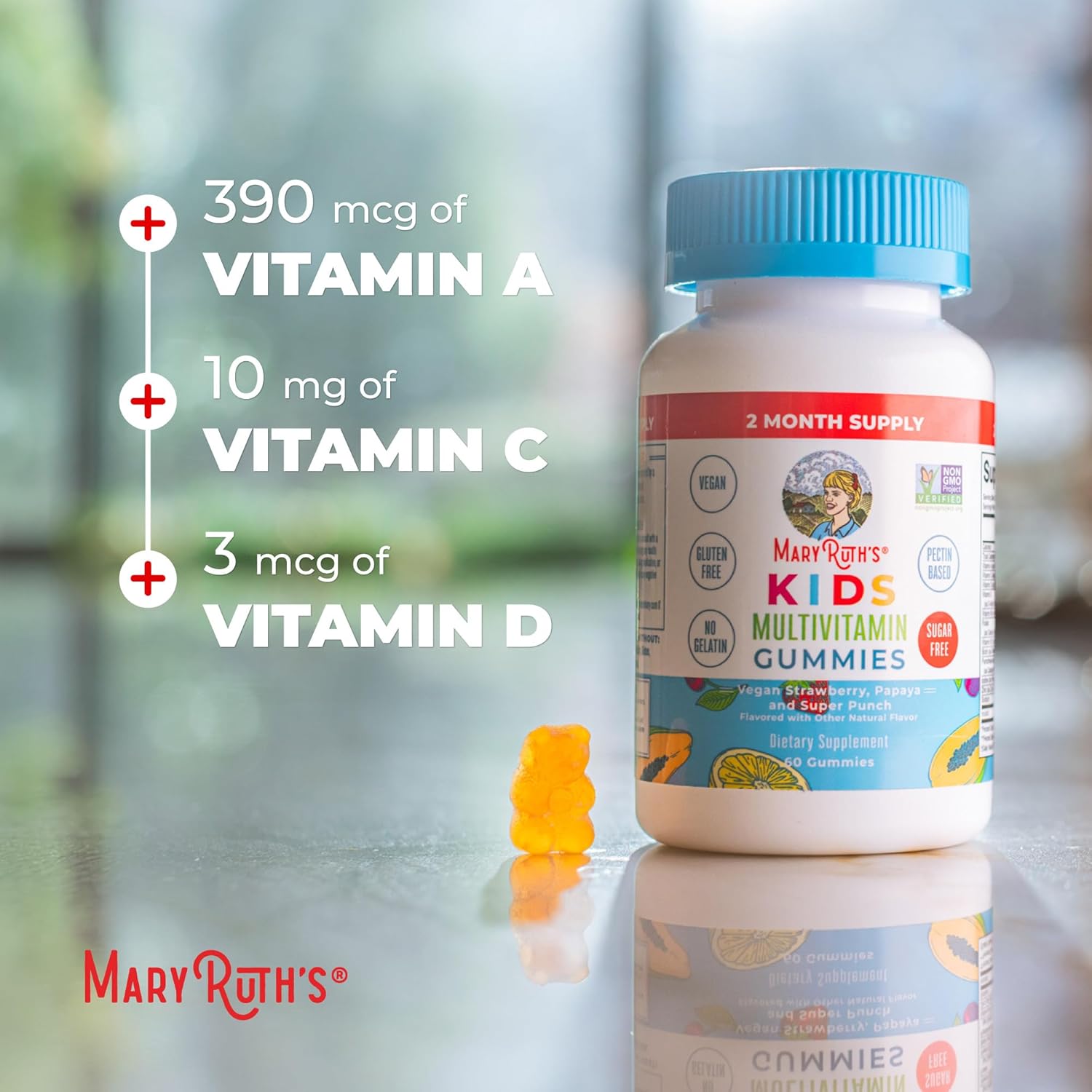 MARYRUTH'S Kids Vitamins | Multi | Sugar Free | 2 Month Supply | Kids Multivitamin Gummies for Ages 2+ | Vegan | Only 1 Gummy a Day | 60 Count - Image 8