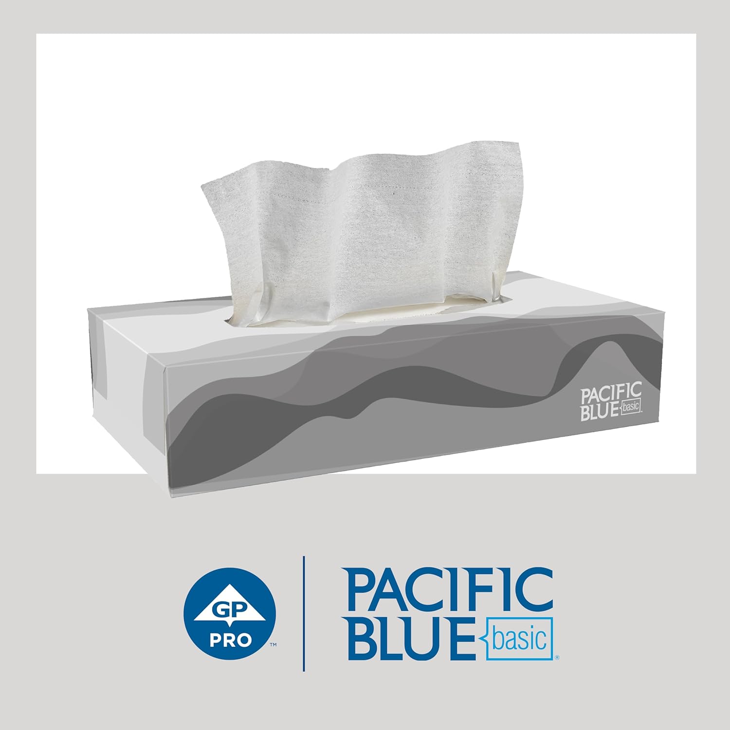 Georgia-Pacific Pacific Blue Basic 2-Ply Facial Tissue (47410), 100 Sheets Per Box, 30 Flat Boxes Per Bulk Case - Image 3