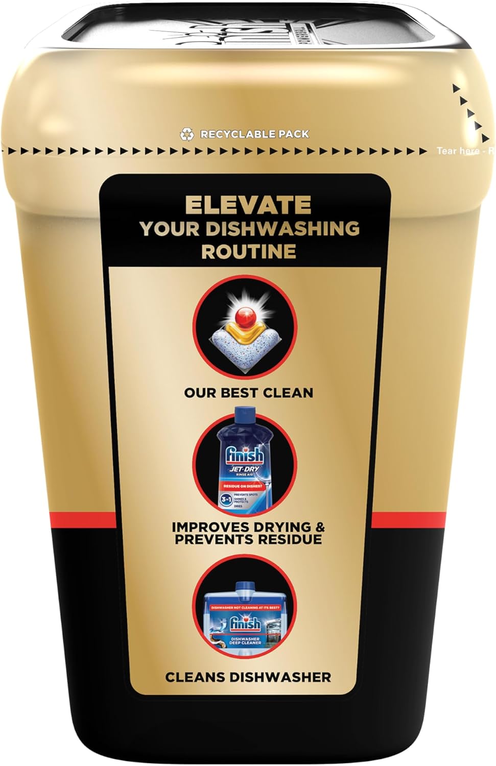 Finish Ultimate Quantum Dishwasher Pods, New & Improved Formula, Dishwasher Detergent Dish Soap, Removes Burnt-On & Dried-On Stain, Degreasing & Scrubbing Power, Lemon Scent, 38 Count - Image 9