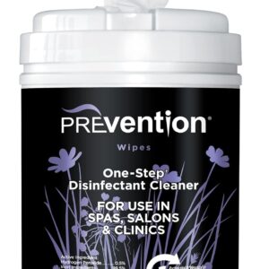 Prevention All Purpose Disinfectant Wipes – Canister of Cleaning Wipes for Salons, Spas, Wellness Centers and Yoga Studios – Hospital Grade Surface Sanitizing – 160 Count
