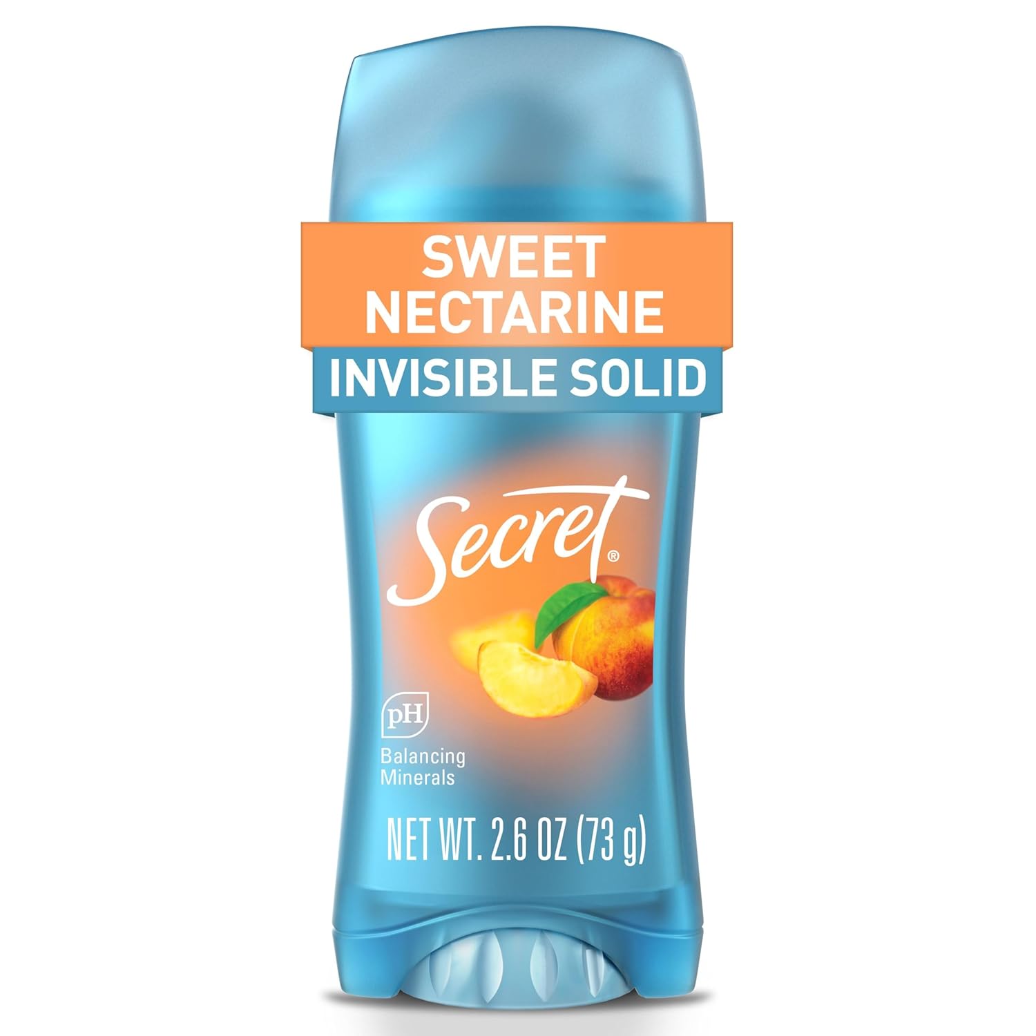 Secret Fresh Antiperspirant Deodorant for Women, 72hr Breathable Sweat & Odor Protection, Instant Freshness & Gentle, PH Balancing Minerals, Invisible Solid, Sweet Nectarine Scent, 2.6 oz - Image 2