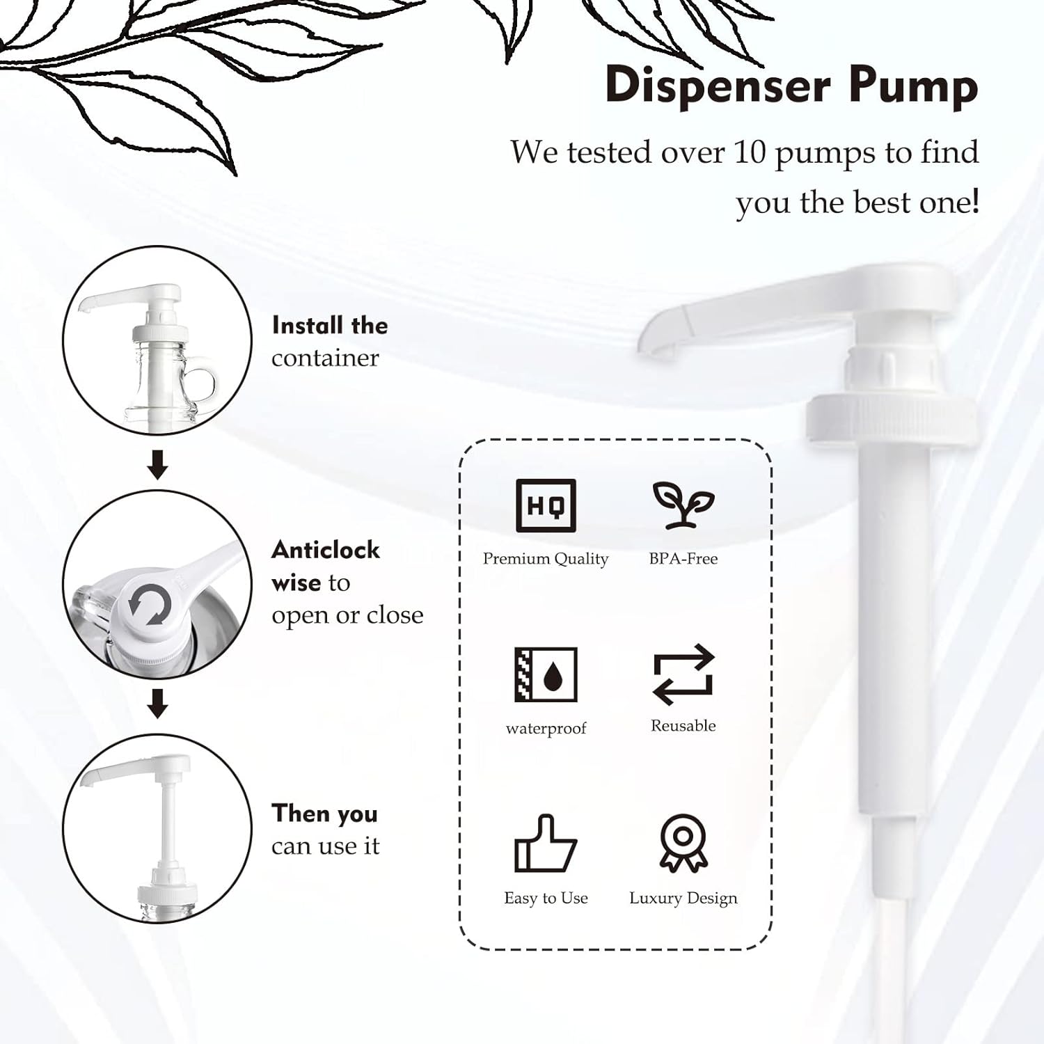2 Pcs Glass Liquid Laundry Detergent Dispenser, Half Gallon Laundry Soap Dispenser for Laundry Room (64 oz. Each), Laundry Detergent Bottles with Pump Dispenser -Includes Labels, Funnel, Measuring Cup - Image 5
