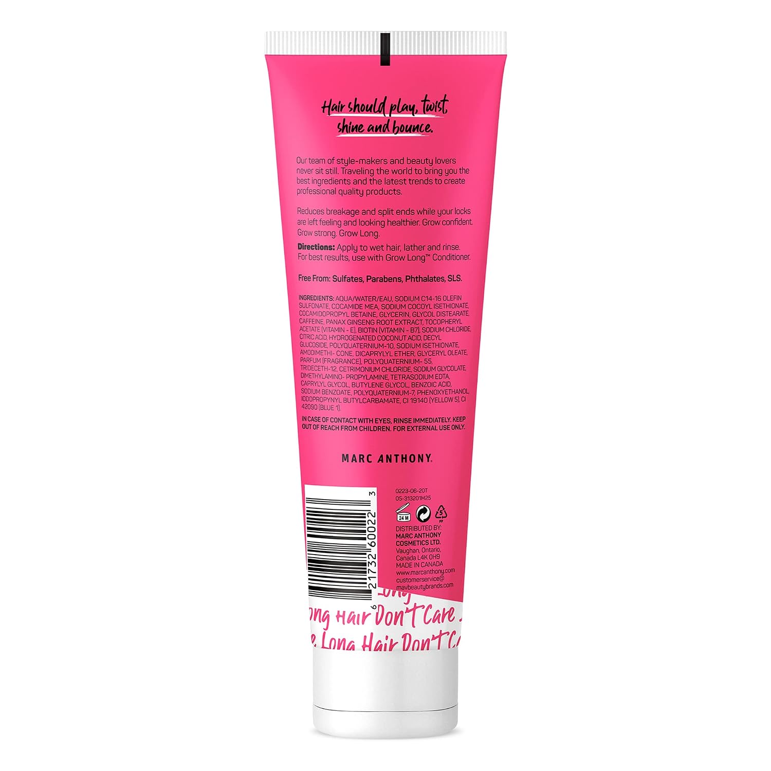 Marc Anthony Strengthening Biotin Shampoo, Grow Long Anti-Frizz, Anti-Breakage & Nourishing Formula For Split Ends - Vitamin E, Caffeine & Ginseng for Dry & Damaged Hair - Image 3