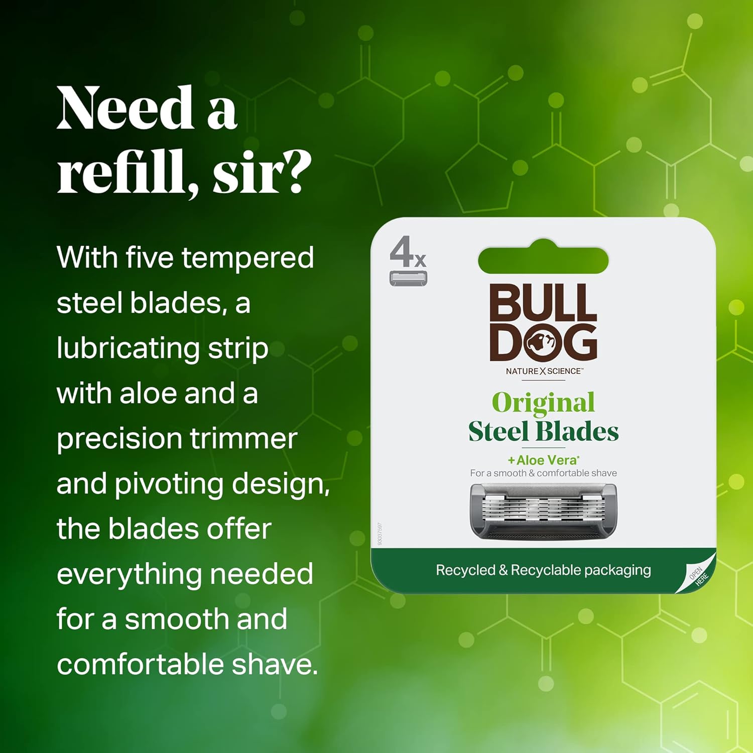 Bulldog, Razor Blades Steel Original 4 Count - Image 4