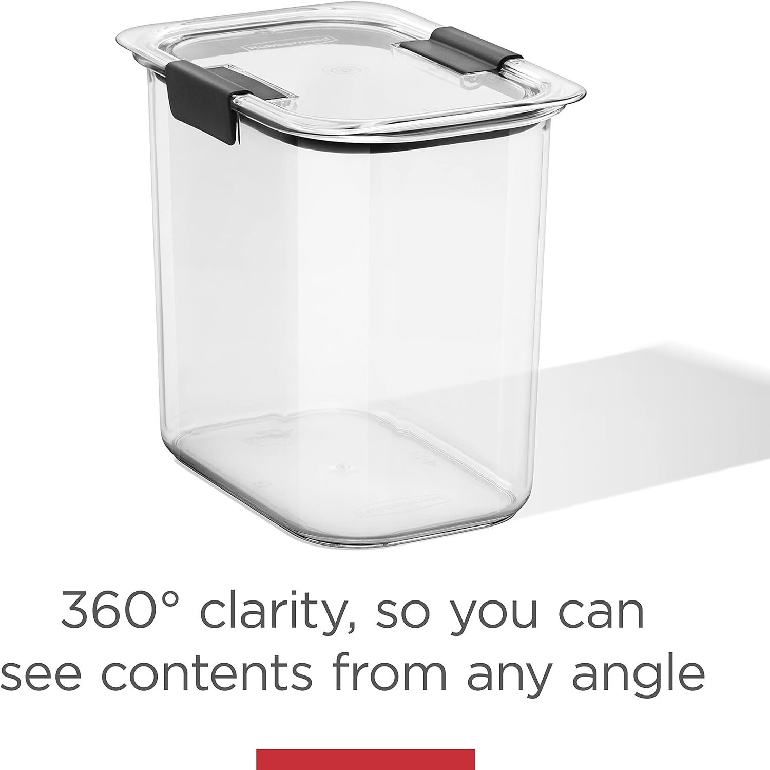 Rubbermaid Brilliance 16-Cup Airtight Food Storage Container with Lid Clear/Grey - optimal for pantry organization flour sugar and food storage - Image 7