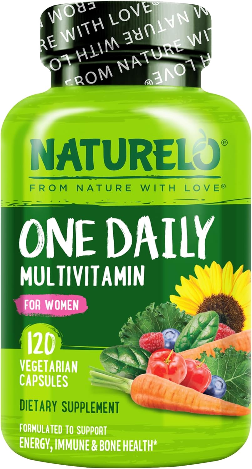 NATURELO One Daily Multivitamin for Women w/Vitamin B12, 120 Ct, Energy Support, Whole Food Daily Women Multivitamin Supplement, Nourish Hair/Skin/Nail, Non-GMO, No Soy, Gluten Free, 4 Month Supply - Image 2