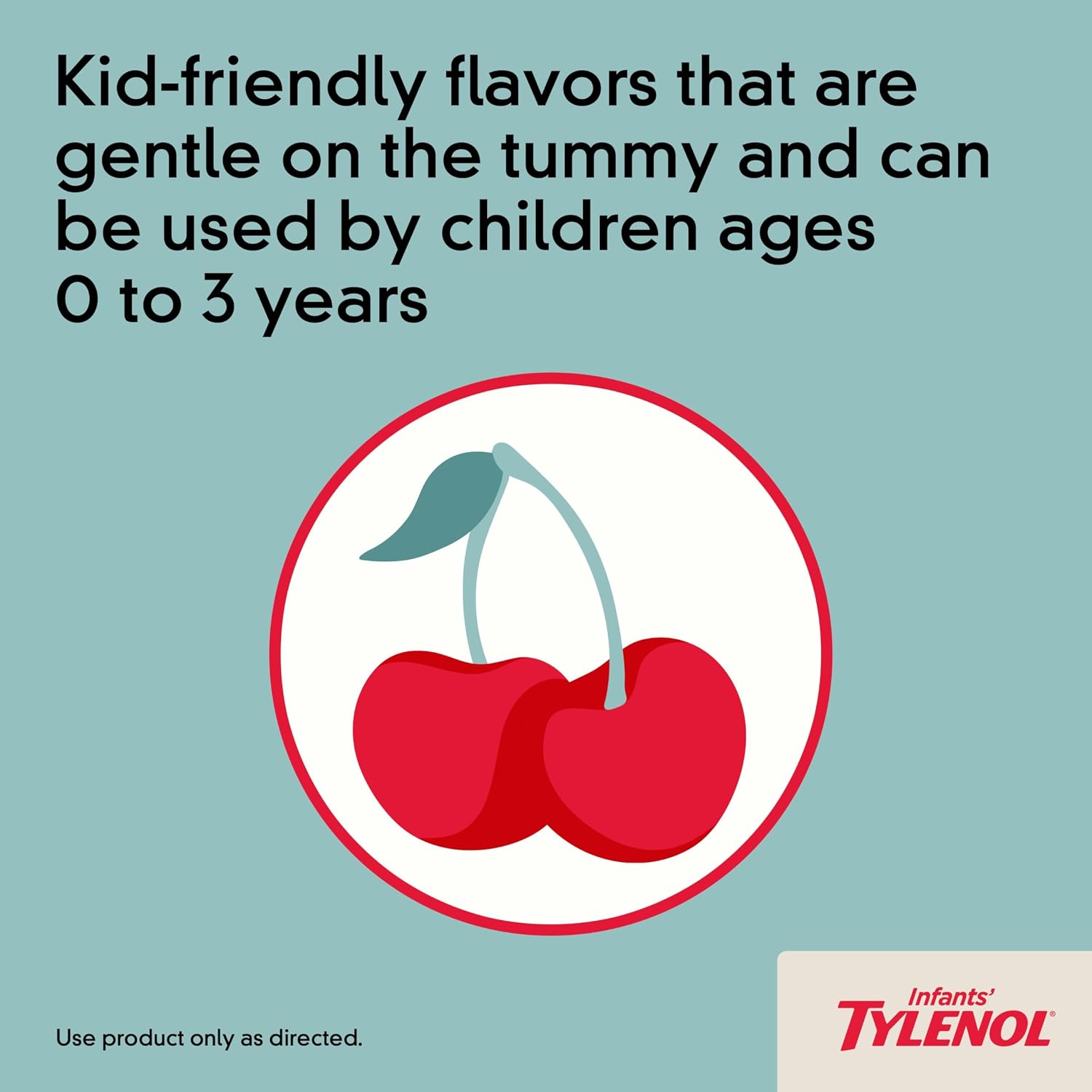 Infants' Tylenol Oral Suspension Liquid Medicine with Acetaminophen, Baby Fever Reducer & Pain Reliever for Minor Aches & Pains, Sore Throat, Headache & Teething Pain, Dye-Free Cherry, 1 fl. oz - Image 6