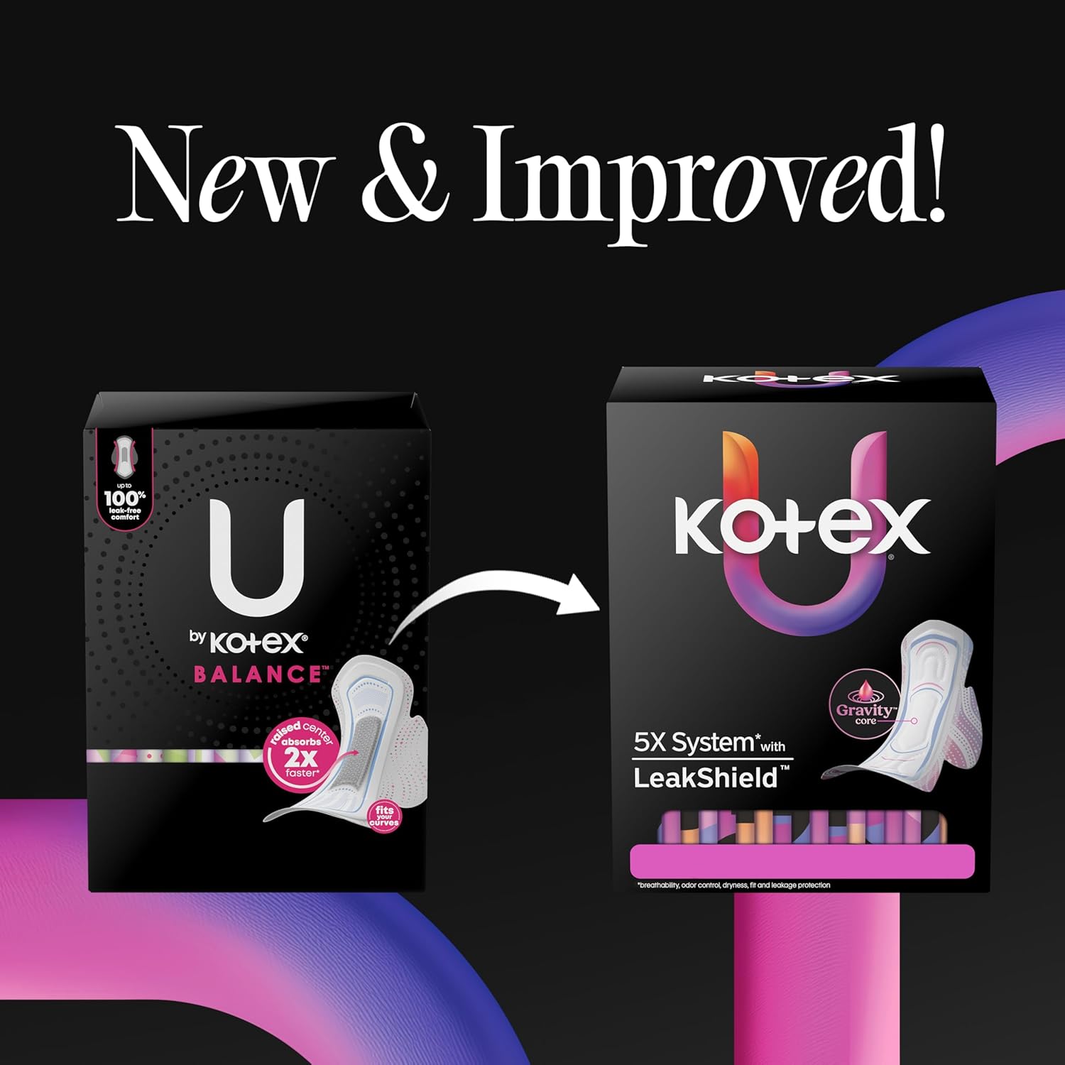 Kotex Ultra Thin Pads, Heavy Absorbency, 56 Count (Packaging May Vary) - Image 3