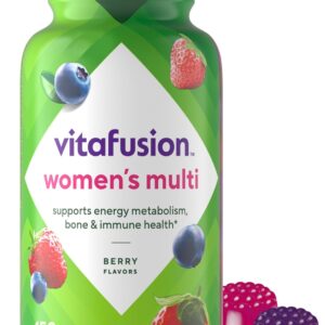 Vitafusion Women’s Multivitamin Gummy | 150 Adult Gummies | with Vitamins A, B, C, D, E | Berry Flavor | Gluten and Dairy Free Supplement