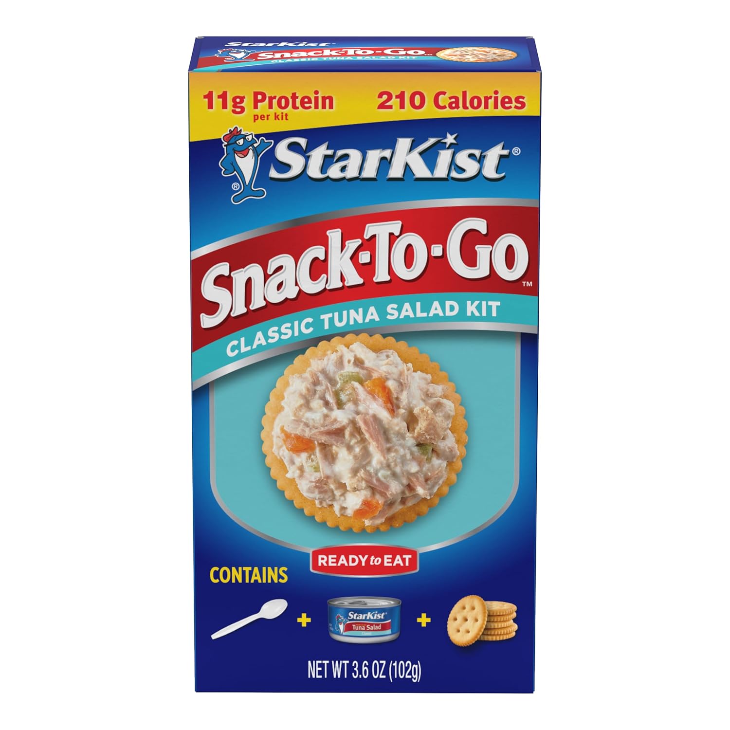 StarKist Snack-To-Go Ready to Eat Meals Tuna Salad Kit, 3.6 oz (1 Pack) Classic Tuna Salad with Crackers Kit - Image 2