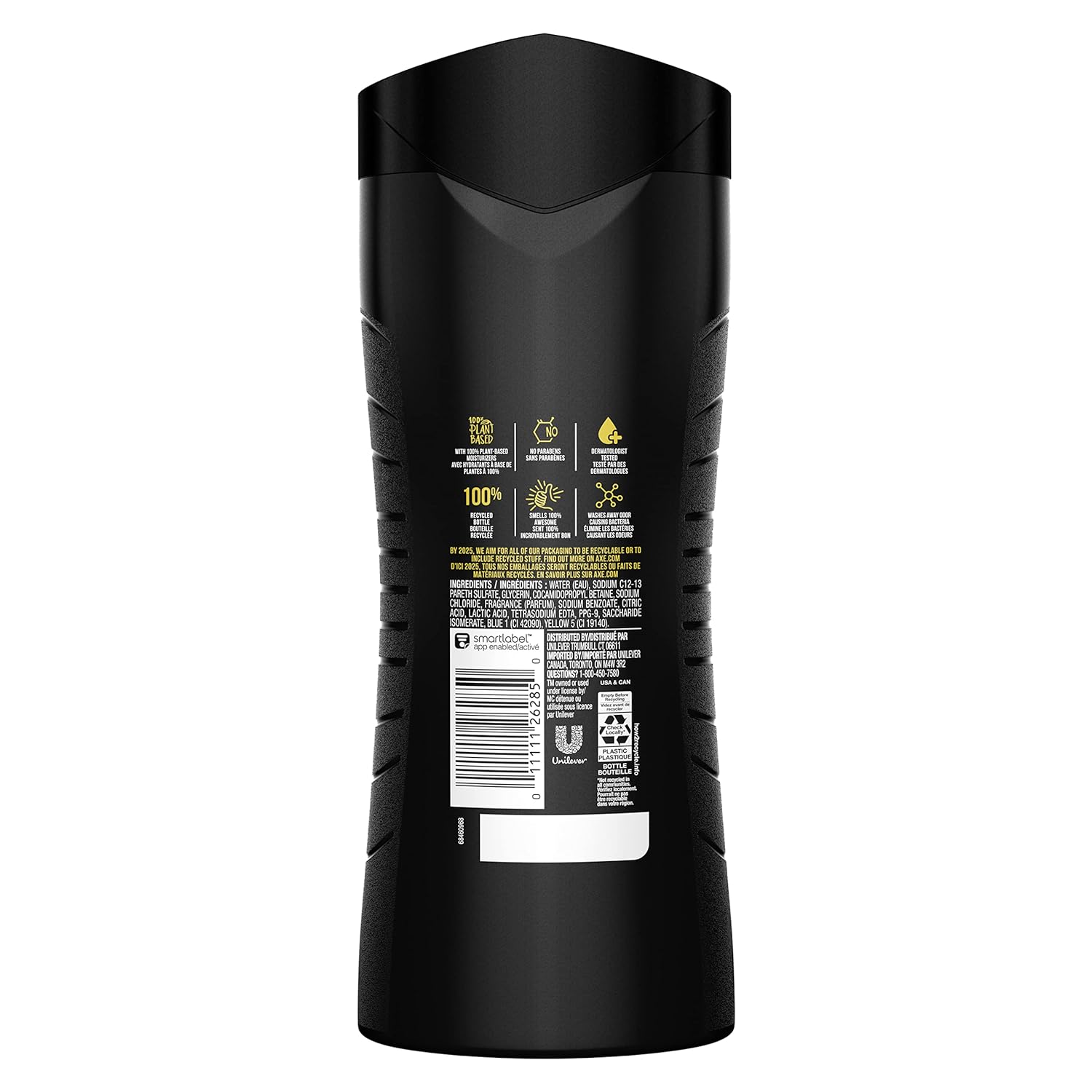 AXE Sage & Cedarwood Body Wash Apollo 4 Count for Long Lasting Freshness Men's Body Wash with Odor-Busting Prebiotics 16 oz - Image 3
