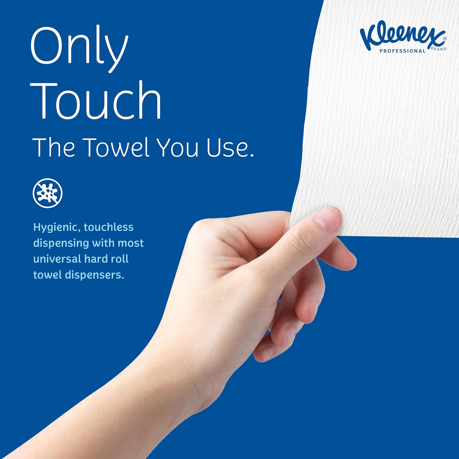 Kleenex® Universal Hard Roll Paper Towels, Bulk (50606), Hardwound 1.75" Core, Premium Absorbency Pockets™, White, (600'/Roll, 6 Rolls/Case, 3,600'/Case) - Image 6