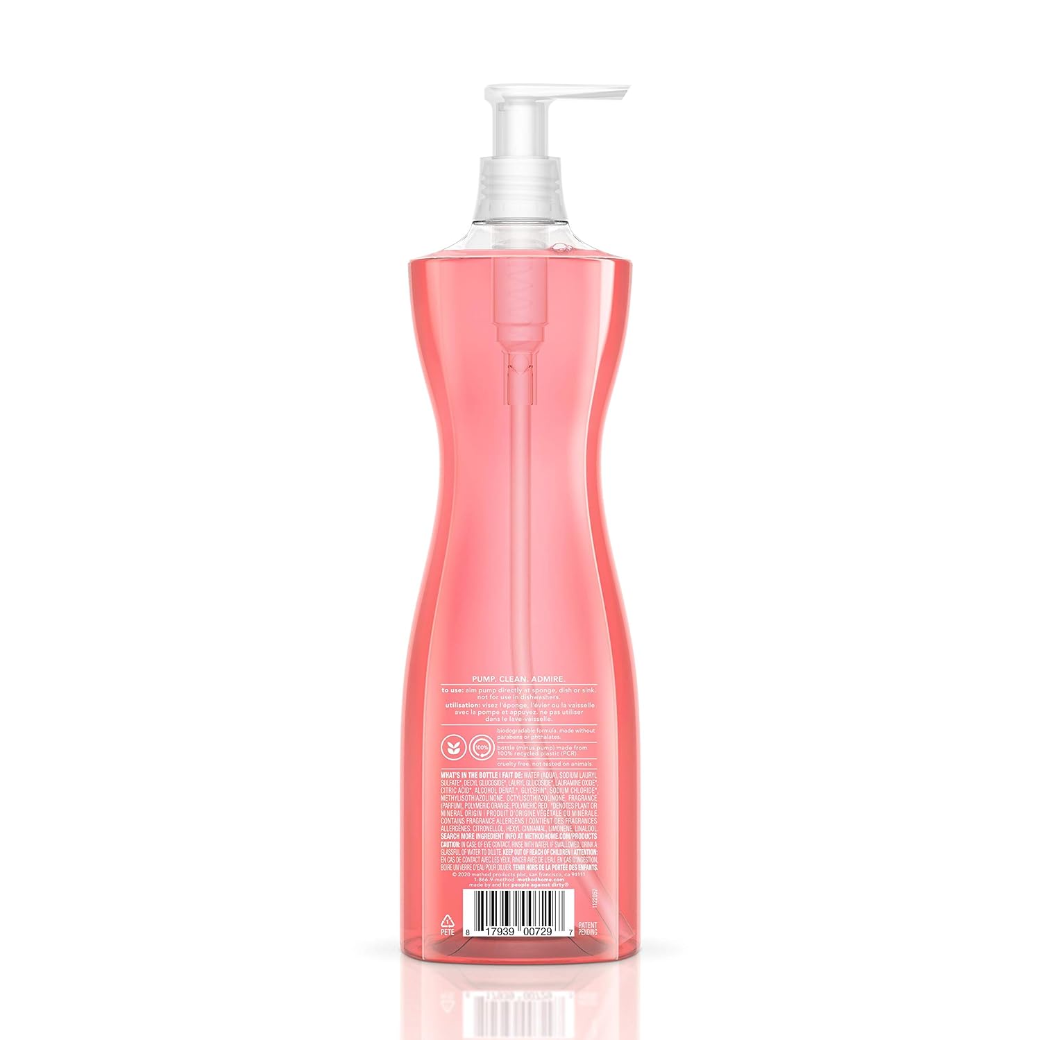 Method Dish Soap, Pink Grapefruit, 18 Ounce, 1 pack, Packaging May Vary - Image 3