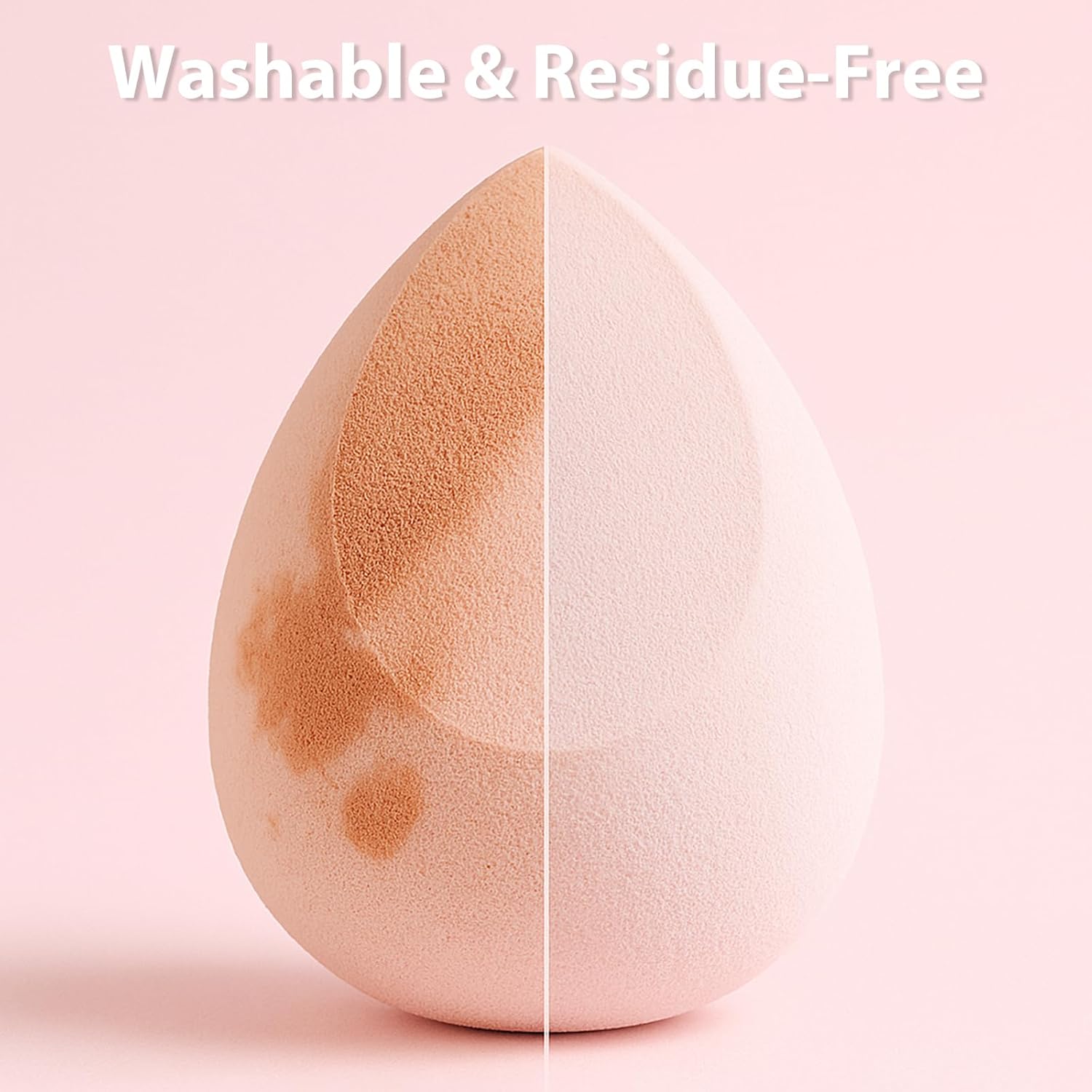 Makeup Sponge Set Foonbe Blender Sponges 7 Pcs for Liquid, Cream, and Powder, Latex Free, Multi colored Beauty Sponges with 1 Mini Sponge, Vegan & Cruelty-Free - Image 5