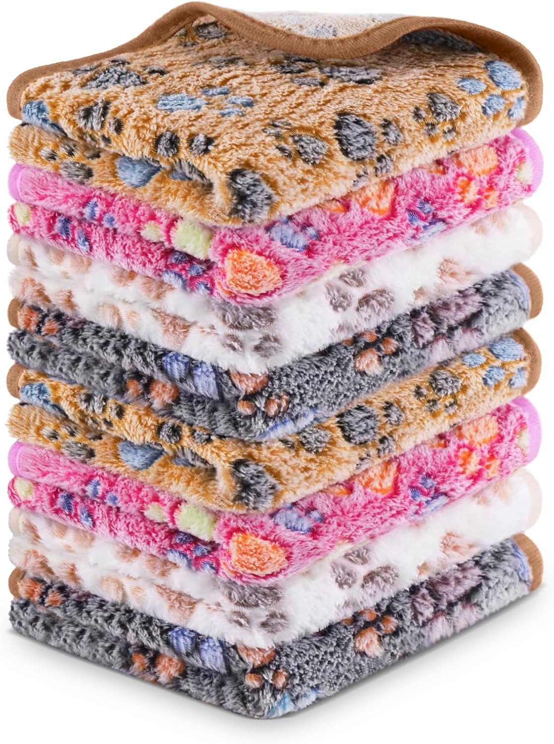 8PCS Soft Guinea Pig Bedding Blankets Washable Small Animal Fleece Cage Liners Reusable Pet Pee Pad Sleep Mat Pad Cover for Hamster Chinchilla Rabbit Hedgehog Dog Cat Essentials (16×24 Inch) - Image 2