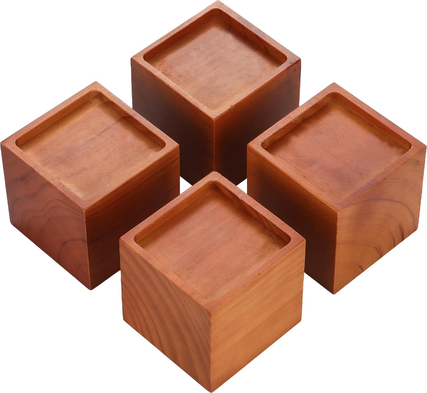4-Inch Solid Pine Furniture Risers – 2000LBS Capacity, Tool-Free Install, Natural Wood Design for Beds, Sofas & Desks (4 Inch) - Image 2