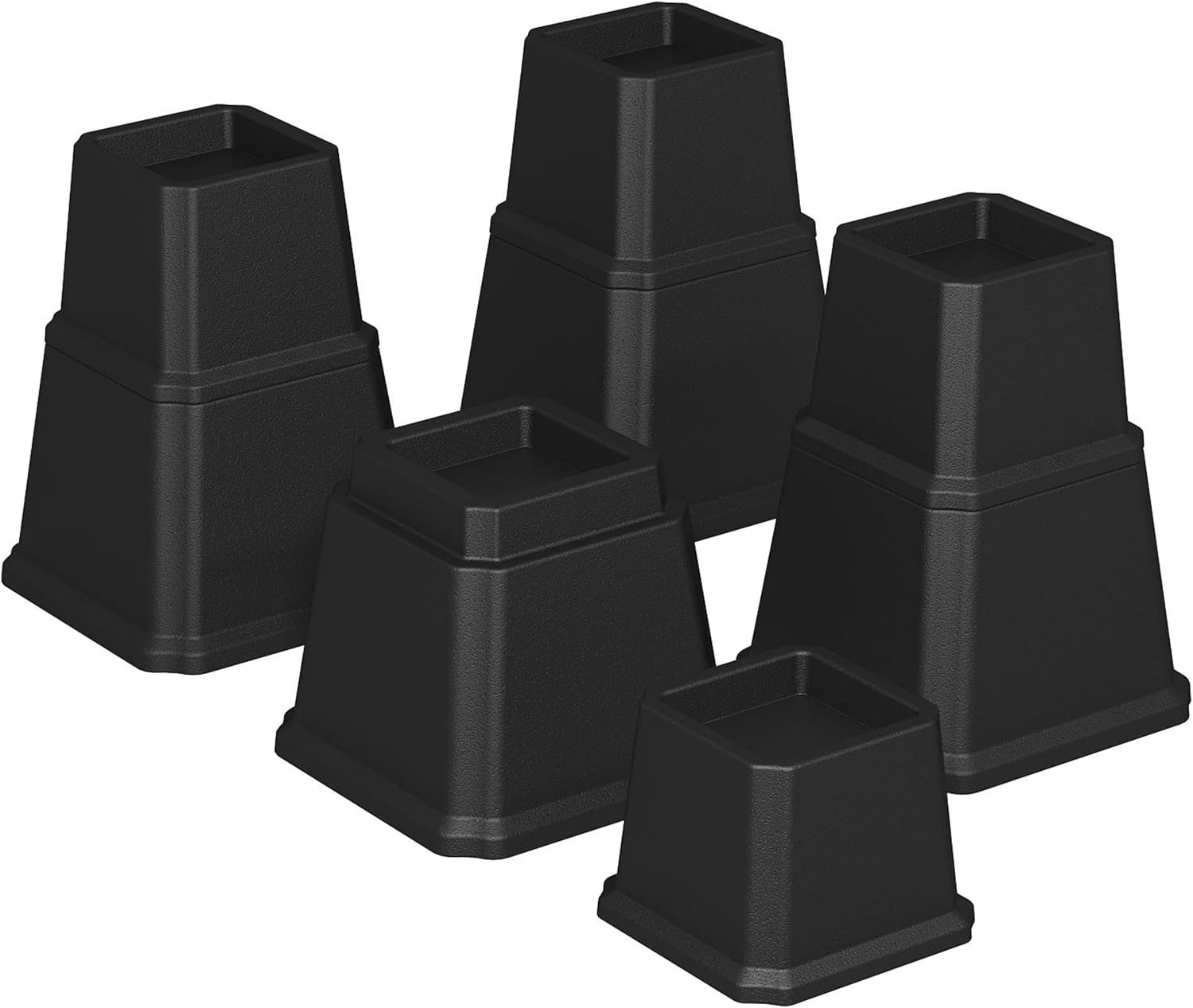 Bed Risers 7 inch Heavy Duty in Adjustable Heights of 7, 4 or 4 Inches Bed Elevators, 1,500 lbs Lifts Up Furniture Riser for Sofa and Table Set of 4, Black - Image 10