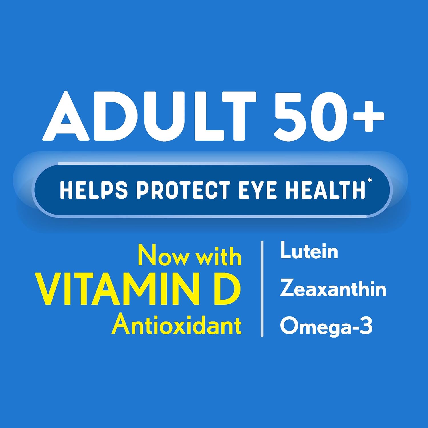 Ocuvite 50+ Eye Vitamin & Mineral Supplement, Multivitamin for Vision & Ocular Health with Omega-3, Zinc, Vitamins C & E, Lutein & Zeaxanthin, Zinc Supplements for Women and Men, 90 Softgels - Image 3