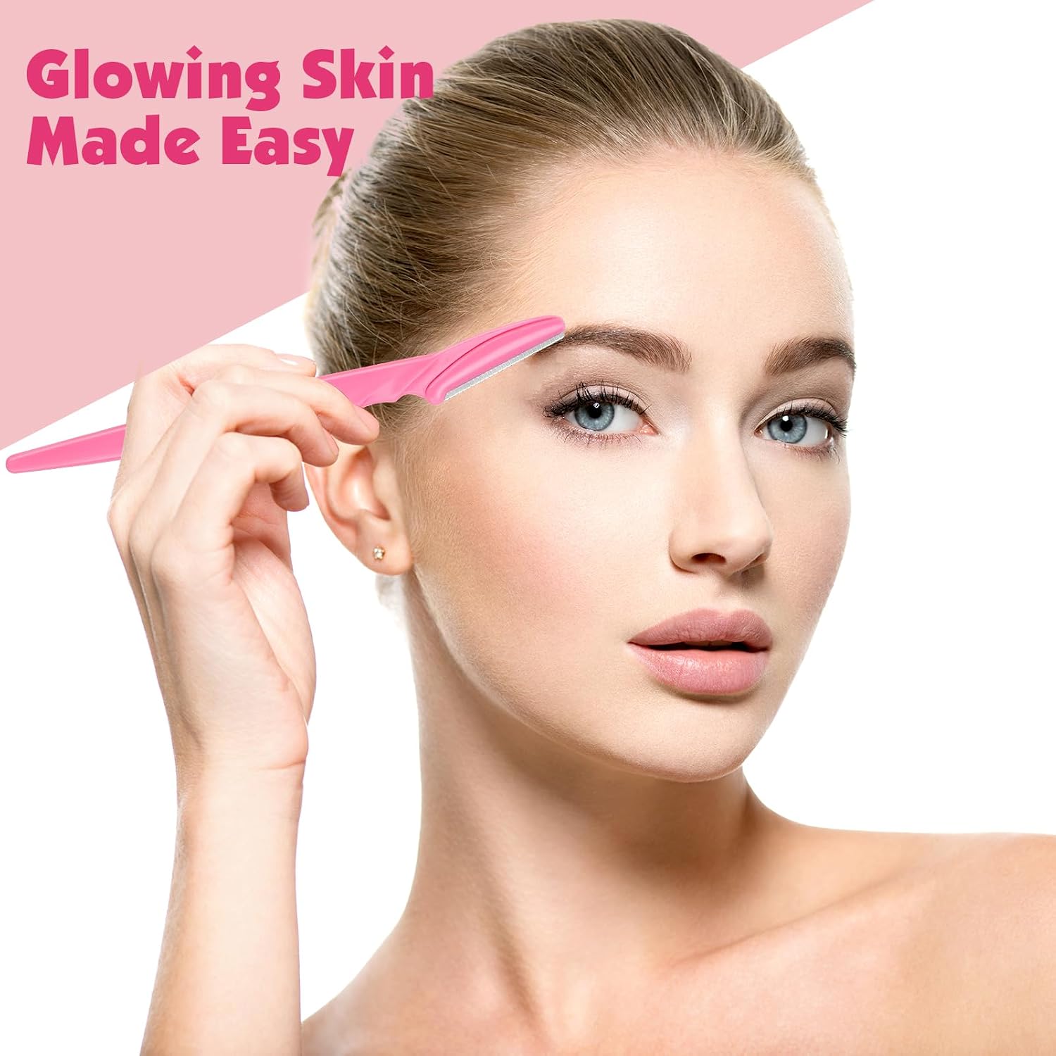 100 Pcs Eyebrow and Face Razors for Women and Men, Multi-Color Facial Shavers with Protective Covers, Safe for Beginners - Image 8