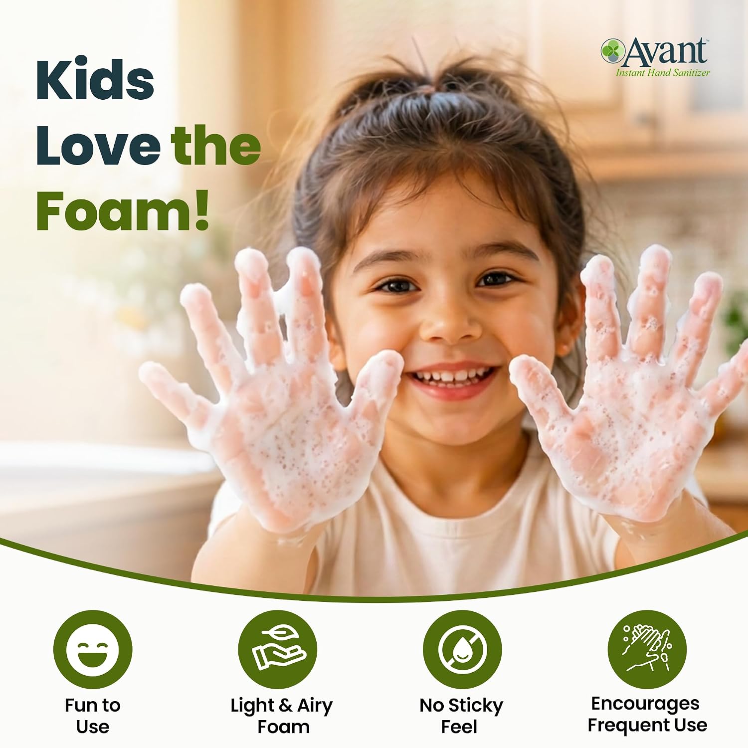 Avant® Alcohol-Free Foaming Hand Sanitizer, 18 oz Bottle 2-Pack bulk - Image 8