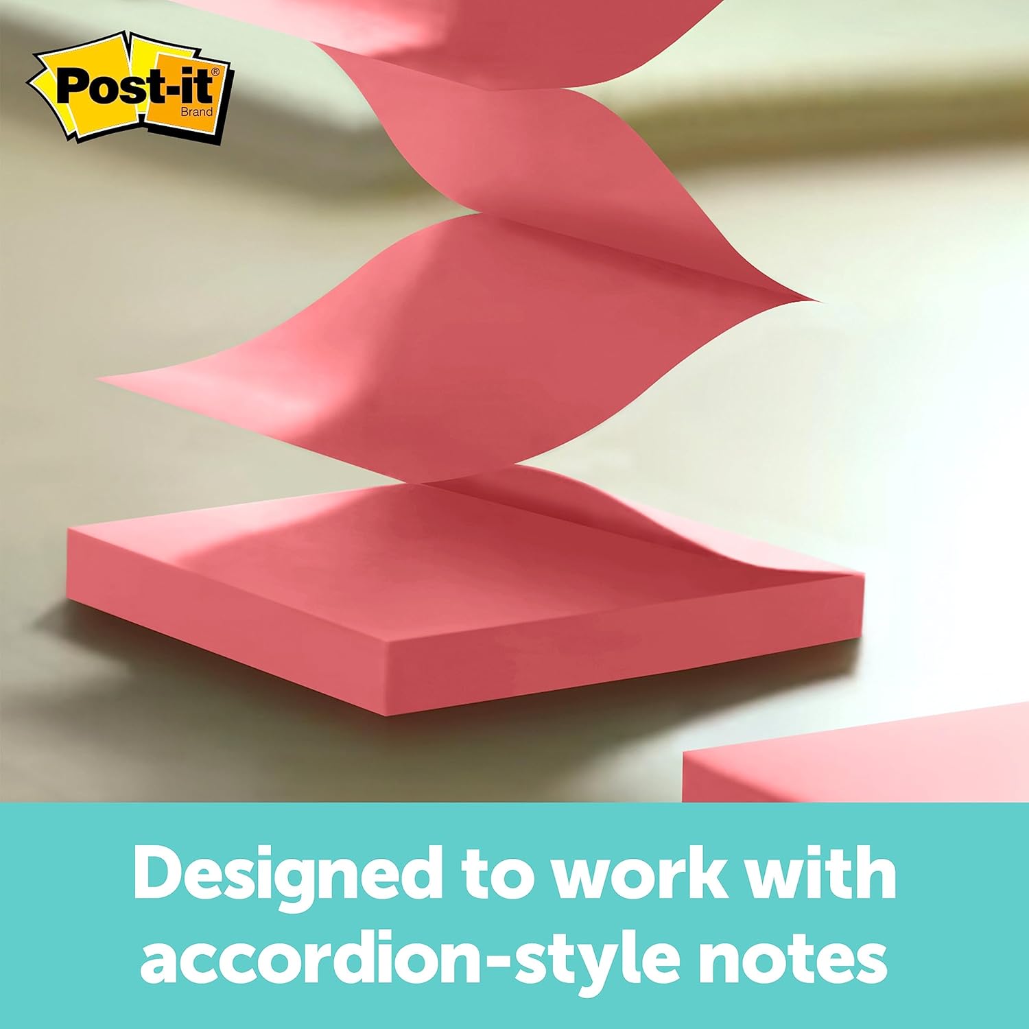Post-it Pop-up Notes Dispenser, 3x3 in, Black Base Clear Top, Pack Includes Dispenser and a 45-Sheet Pad of Pop-up Notes (WD-330-BK) - Image 4