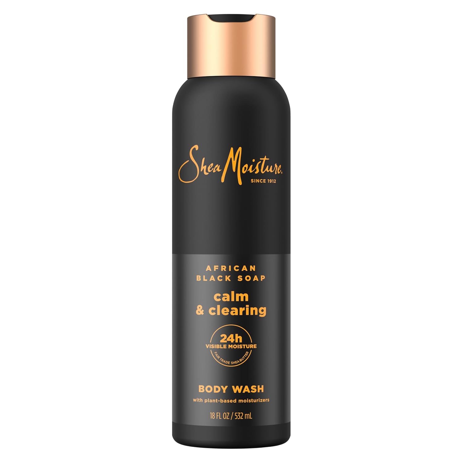 SheaMoisture African Black Soap Body Wash Calm and clearing body wash for 24H Visible Moisture for Healthy, Glowing 18 Oz - Image 2
